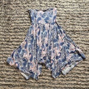 NWOT Express Strapless Paisley Dress